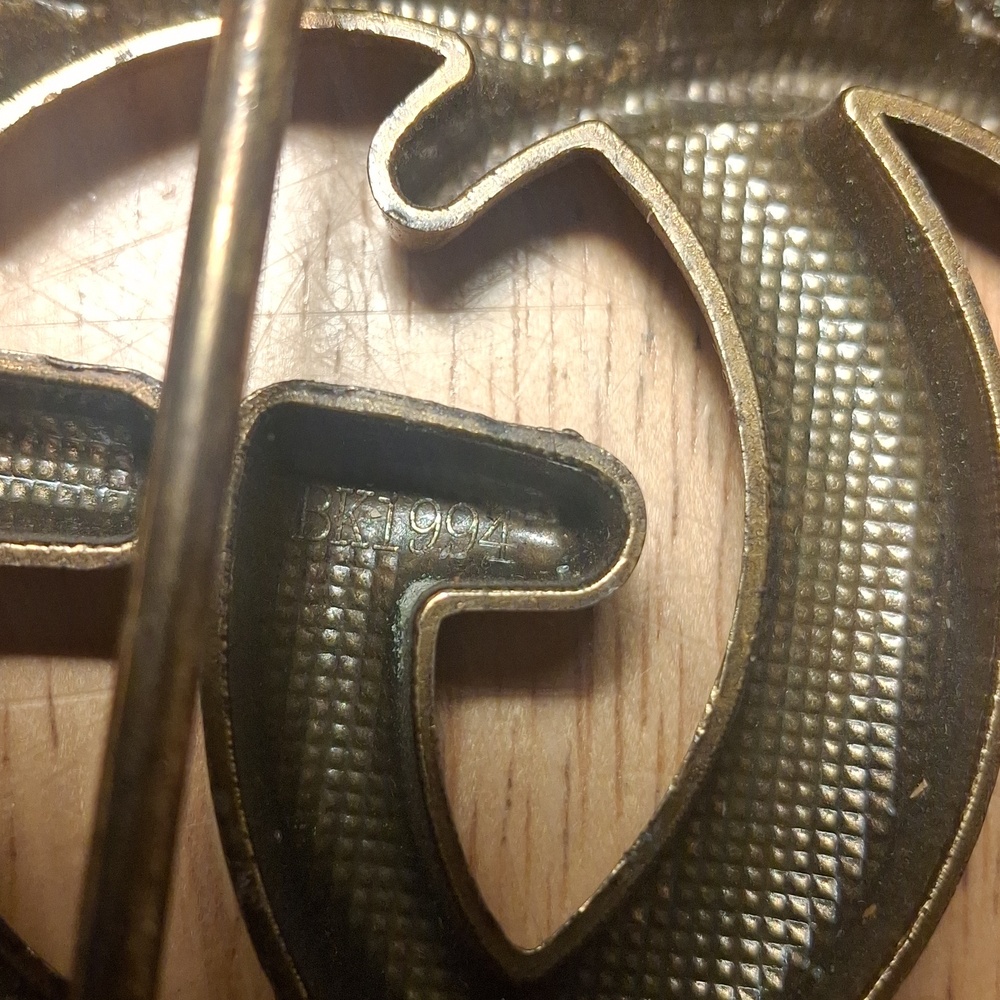 Double G Belt Buckle with Clear Crystals - Picture 5 of 8